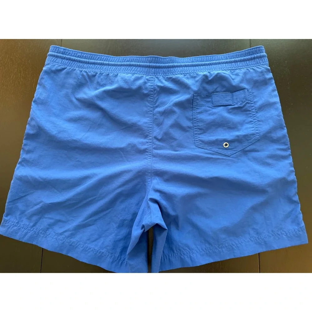 Ralph Lauren Swim Trunks Mens L Blue Mesh Lined‎ Board Shorts Beach Resortwear